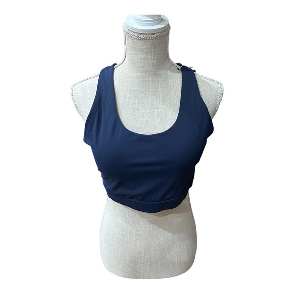 LINC Live Move Explore Navy Blue Strappy Sports Bra Removable Pad Size 2X New - Picture 1 of 11